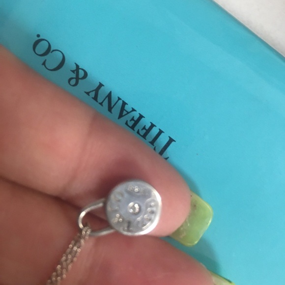Tiffany&Co sterling with a Diamond mini charm with  original  chain unisex. - Picture 5 of 12
